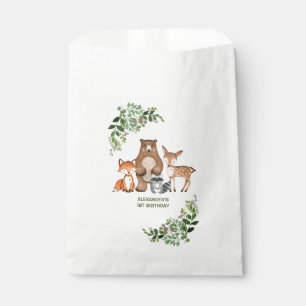 Sachets En Papier Végétation Animaux de forêt Baby shower d'anniv