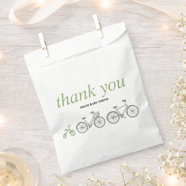 Sachets En Papier Vélo vert (Coupé)