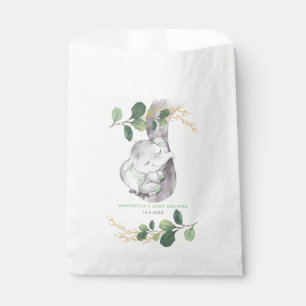 Sachets En Papier Verdure Gold Elephant Jungle Wild Un Baby shower