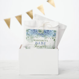 Sachets En Papier Vert Bleu hydrangée C'est un Baby shower garçon
