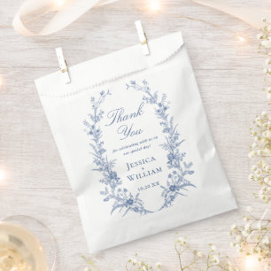 Sachets En Papier Victorian Dusty Blue French Garden Floral Mariage