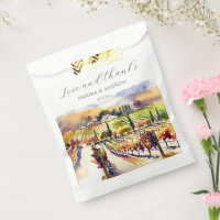 Vignoble Napa Valley aquarelle mariage merci