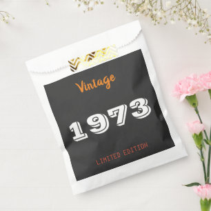 Sachets En Papier Vintage 1973 Favor Bag - 53e anniversaire de fête 