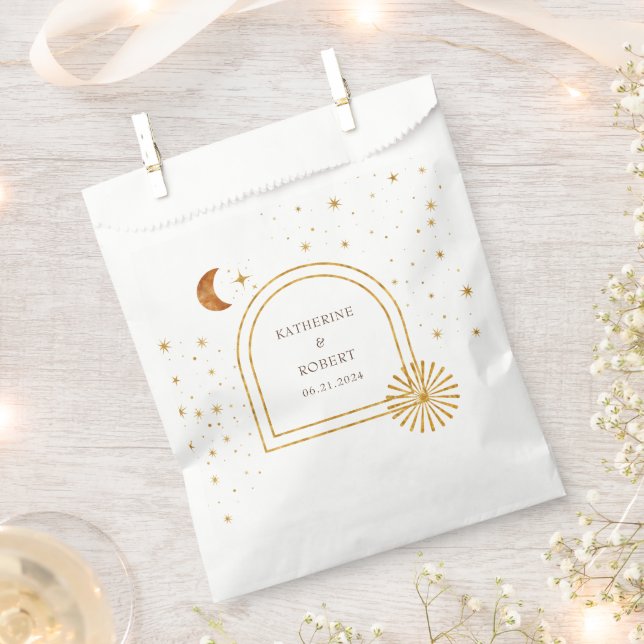 Sachets En Papier Vintage étoile céleste Mariage de lune (Coupé)