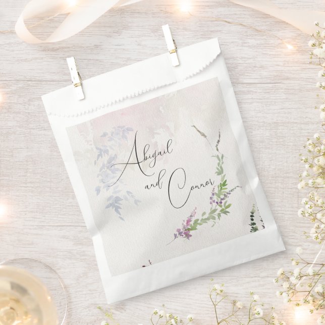 Sachets En Papier Violet rose Fleur sauvage vif Classique Stic Rond (Coupé)