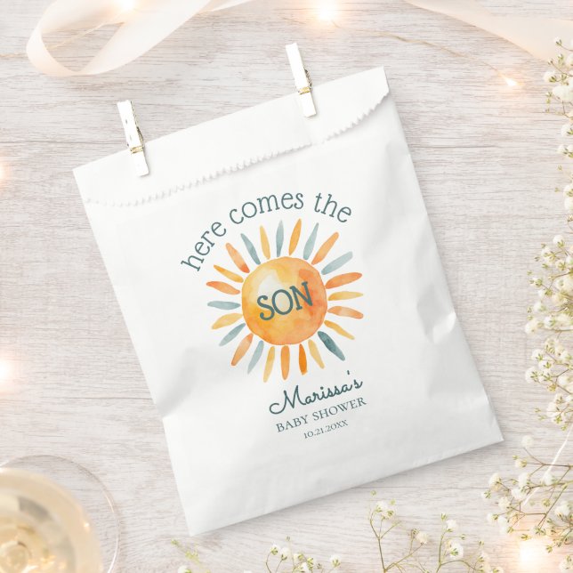 Sachets En Papier Voici le Fils Baby Boy Shower (Coupé)