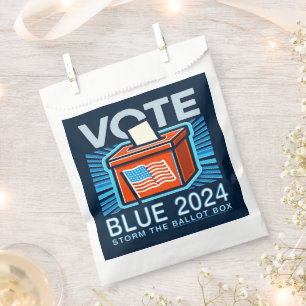 Sachets En Papier Vote Bleu 2024 Bulletin de vote Baguettes Présiden