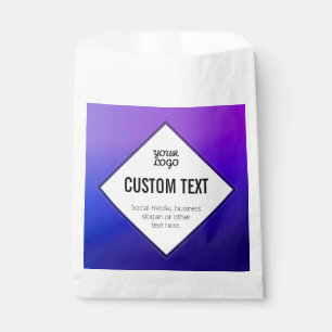 Sachets En Papier Votre logo et texte personnalisable Ombre violet