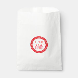 Sachets En Papier Votre logo ou autre image   Noël blanc et rouge