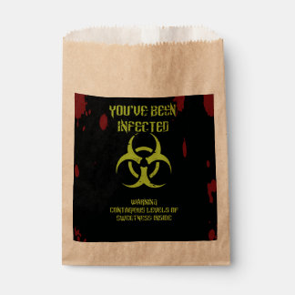 Sachets En Papier Vous avez été infecté - Bonbon Virus Zombie