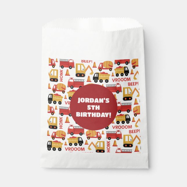 Sachets En Papier Vroom Honk Beep ! Camions (Devant)