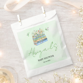Sachets En Papier Watercolor New Chapter Begins green baby shower