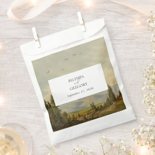 Sachets En Papier Watercolor Pine Tree Forest Mounts Mariage
