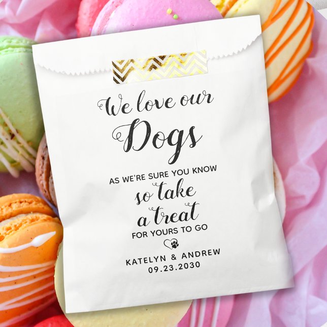 Sachets En Papier We Lots Our Dogs Biscuit Bar Dog Mariage (Créateur téléchargé)