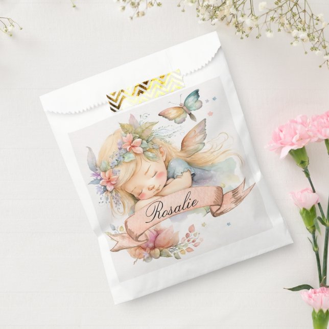 Sachets En Papier Whimsical Floral Sweet Dreams Sleeping Fairy Girl (Scellé)