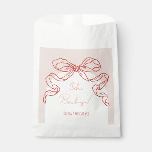 Sachets En Papier Whimsical Retro Orange Main Draw Baby shower