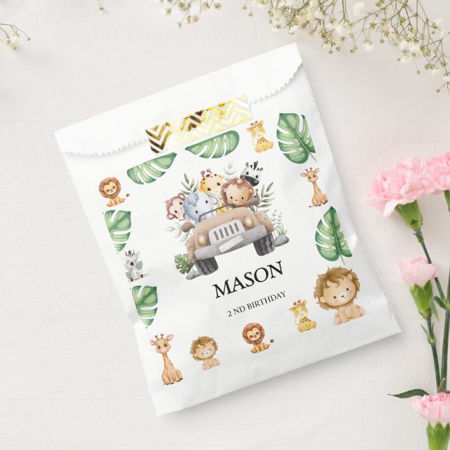 Sachets En Papier Wild One Jungle Safari Birthday for Boys (Scellé)