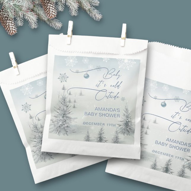 Sachets En Papier Winter Wonderland Son Froid Hors Baby shower Garço (Créateur téléchargé)