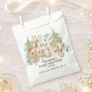 Sachets En Papier Woodland Friends Neutral Baby shower Favoriser Sac