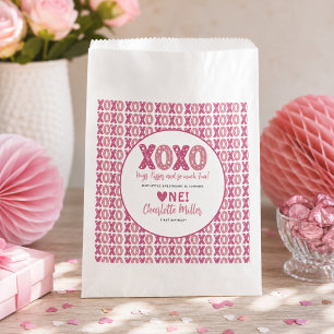 Sachets En Papier XOXO Hugs & Kisses Saint Valentin 1er anniversaire