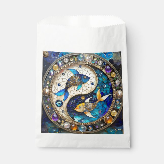 Sachets En Papier Zodiac - Poissons de poisson Yin et Yang (Devant)