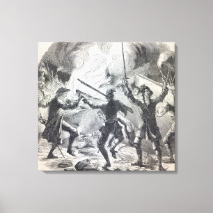 Sacheverell rioters destroy part of a chapel canvas print