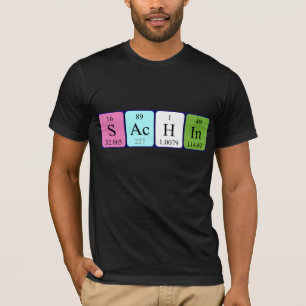 Sachin periodic table name shirt