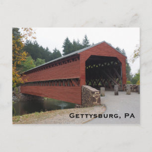 Sachs Covered Bridge near Gettysburg PA Postcard