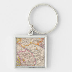 Sachsen, Mecklenburg, Anhalt Atlas Map Keychain