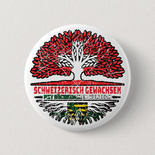 Sachsen Sächsisch Schweizer Schweiz Baum Wurzel 2 Inch Round Button