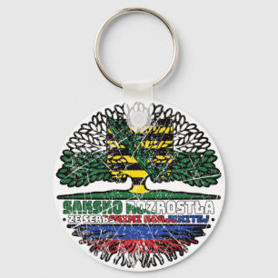 Sachsen Sächsisch Sorbisch Sorben Baum Wurzel Keychain
