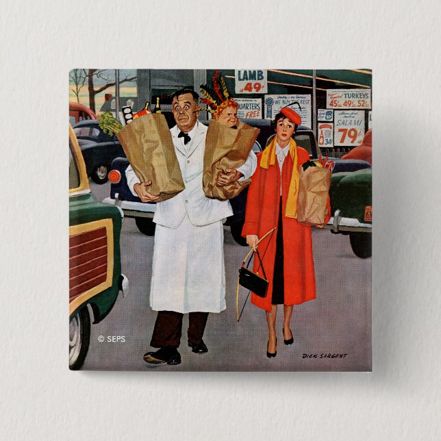 Sack Full of Trouble 2 Inch Square Button (Front)