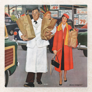 Sack Full of Trouble Glass Coaster