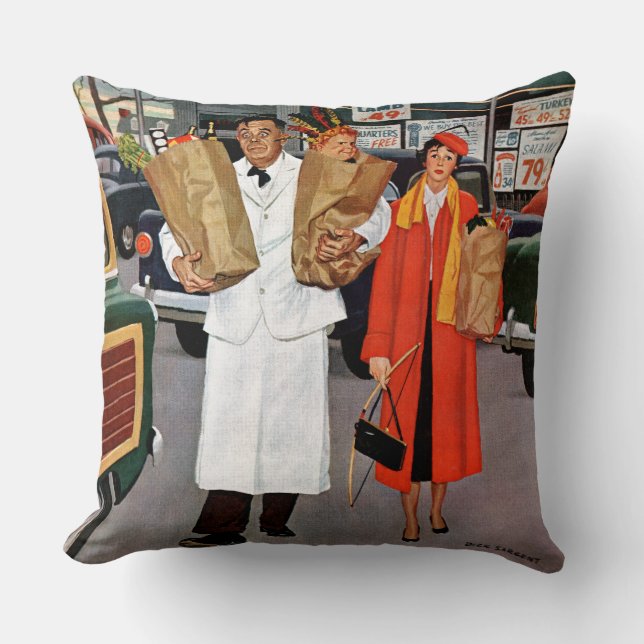 Sack Full of Trouble Throw Pillow (Front)