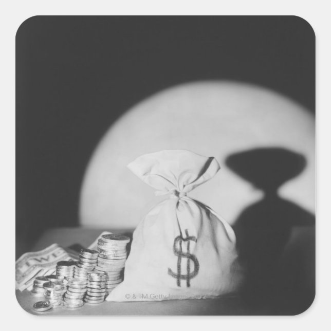 Sack of Money Square Sticker (Front)