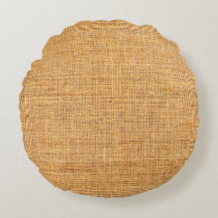 Sackcloth texture for background round pillow