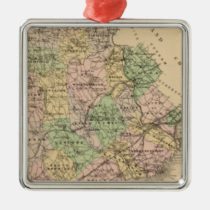 Saco, Biddeford Metal Ornament