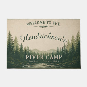 Saco River Camp Personalized Doormat