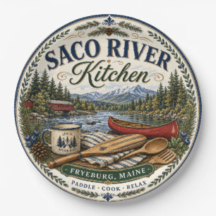 Saco River Fryeburg Maine Kitchen Melamine Plate