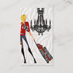 Sacoche à main Carte de visite de mode Zebra 2