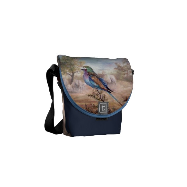 Sacoche Mini sac messenger à rouleau africain (Devant gauche)