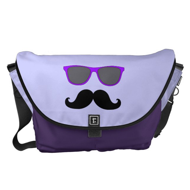 SACOCHE MOUSTACHE DRÔLE AVEC LES LUNETTES DE SOLEIL (Devant)