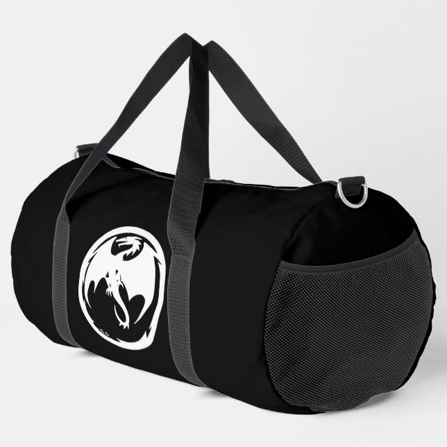 Sacoche noire Dragon blanc (Coin droit)