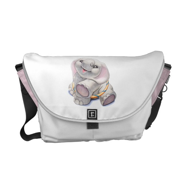 Sacoche Sac rose de couche-culotte avec Hughbert (Devant)