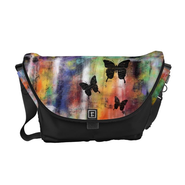 Sacoche Trois papillons libres (Devant)