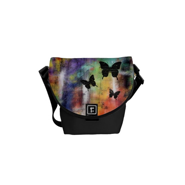 Sacoche Trois papillons libres (Devant)