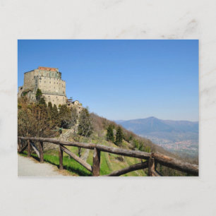Sacra di San Michele known from 12 century Postcard