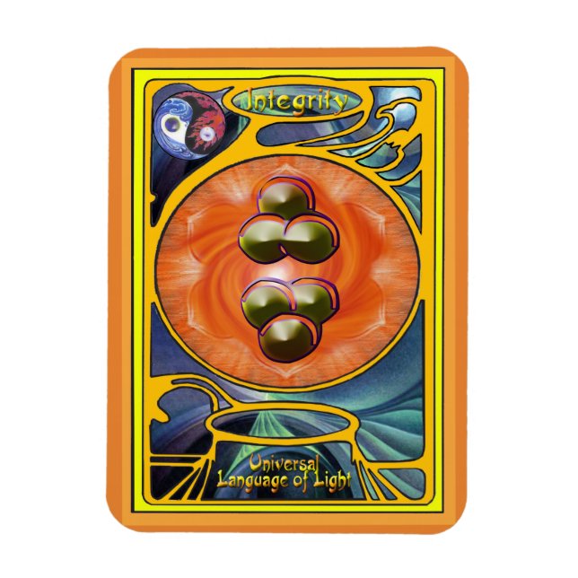 Sacral Chakra Mandala- interity Magnet (Vertical)