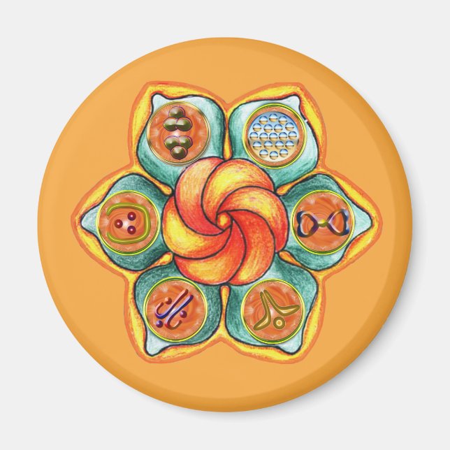 Sacral Chakra Mandala Magnet (Front)
