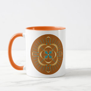 Sacral Chakra Shadow Mandala Two Tone Mug
